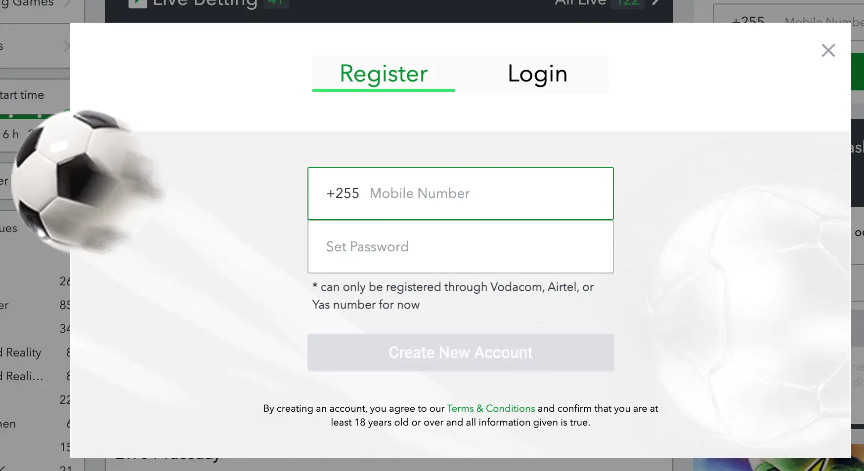 Sportybet Nigeria registration process